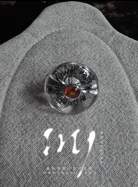 My Jewelry  | peace&love 顽石水晶系列石榴石银指环