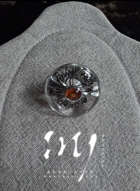 My Jewelry  | peace&love 顽石水晶系列石榴石银指环