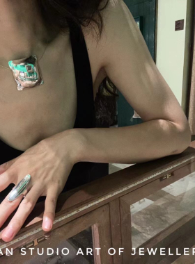 新疆喀什少数民族银匠手工打造足银指环 项圈个性炫酷