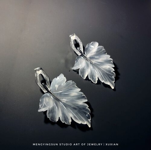 My Jewelry  | Leaf Of Light｜一叶光荫 乌拉圭玛瑙 水晶 耳环