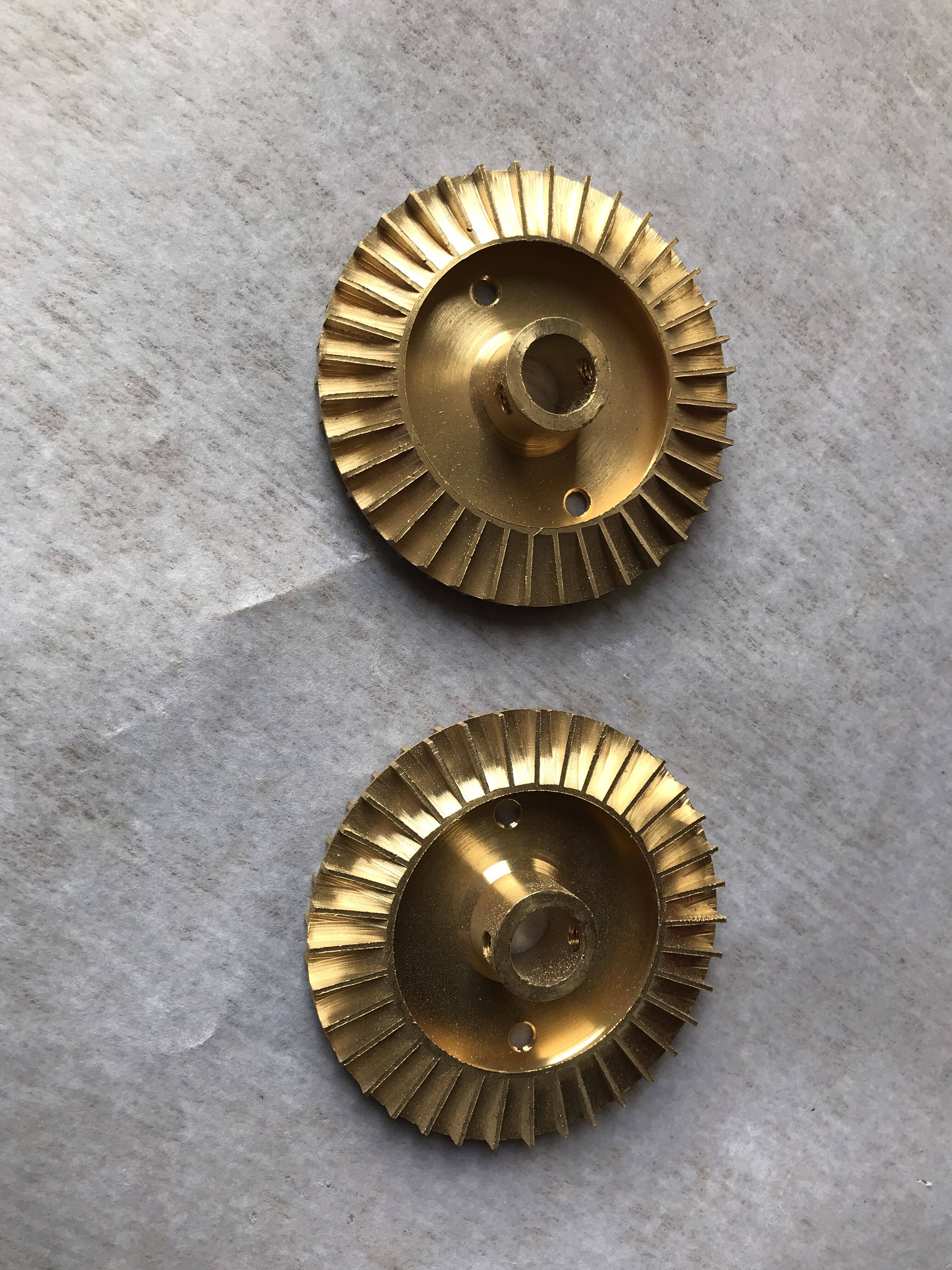 双面铜轮家用自吸泵增压泵铜轮叶轮 圆轴带丝孔型 水泵配件