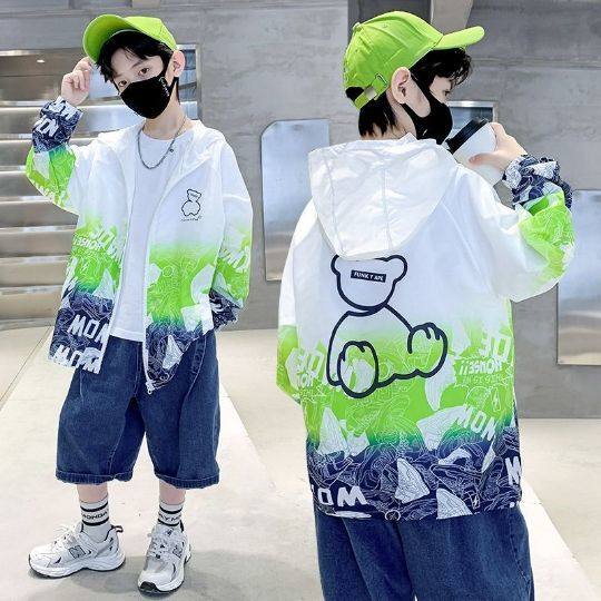 男童防晒衣超薄透气外套2026新款儿童帅洋气防晒服宝宝夏季皮肤衣