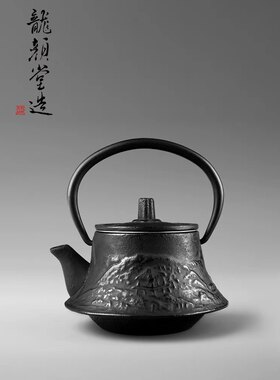 富士山铁壶日本南部老铁壶纯手工生铁煮茶器日式泡茶壶烧水养生壶