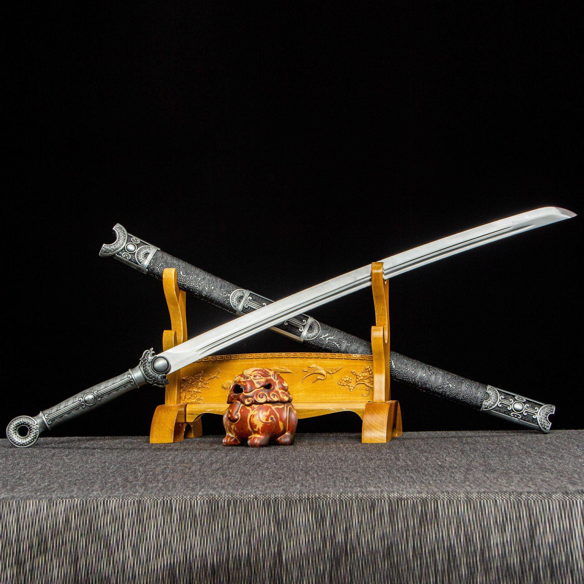 龙泉市刀剑高锰钢手工锻打绣春刀影视唐横刀一体宝剑冷兵器未开刃,特色手工艺,剑袋,淘宝优惠券,粉丝福利购,淘宝优惠卷