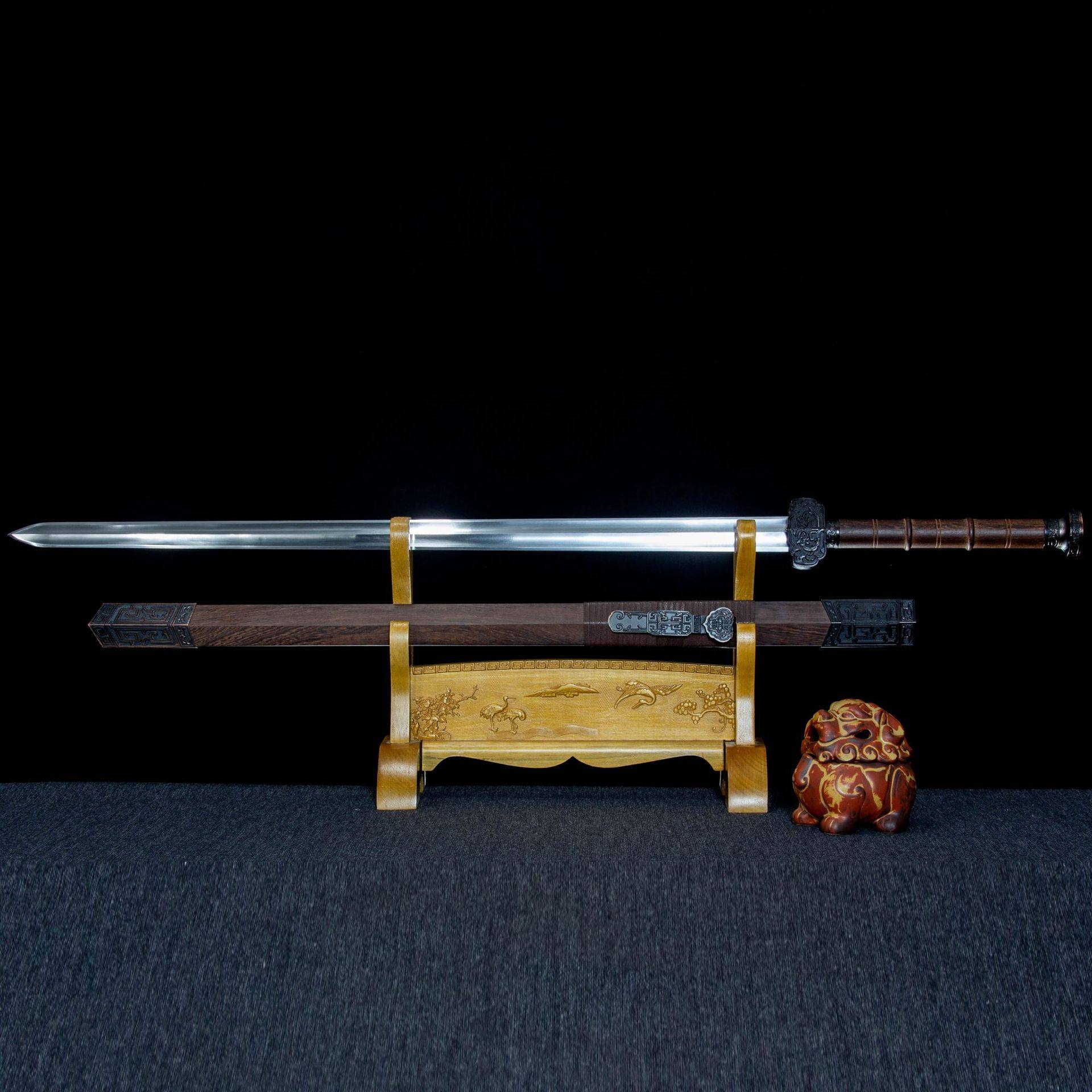 龙泉市刀剑高锰钢瓦面秦汉剑春秋季手工锻打宝剑影视冷兵器未开刃,特色手工艺,剑袋,淘宝优惠券,粉丝福利购,淘宝优惠卷