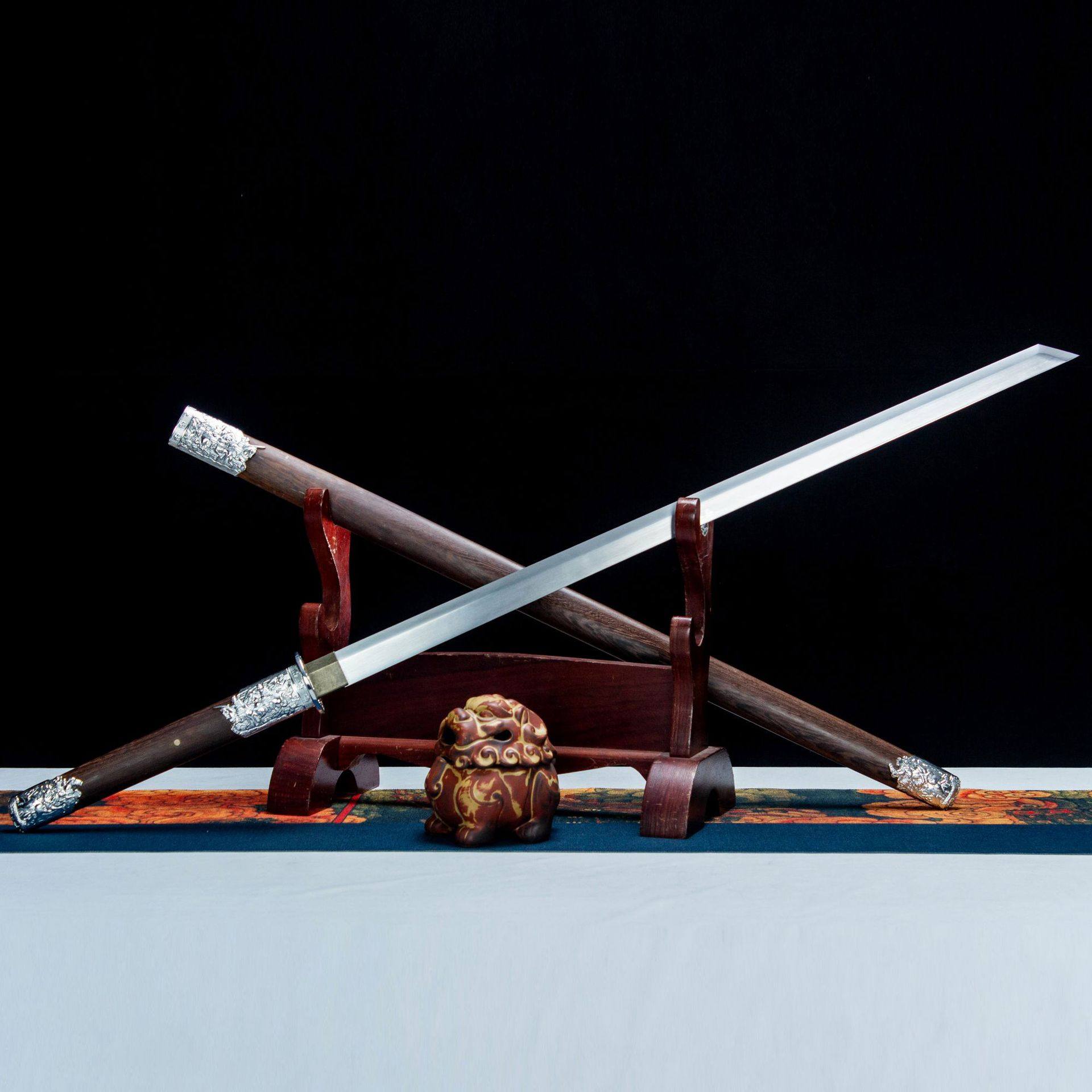 龙泉市刀剑手工锻打素装棍直刀影视唐横刀冷兵器一体硬宝剑未开刃,特色手工艺,剑袋,淘宝优惠券,粉丝福利购,淘宝优惠卷