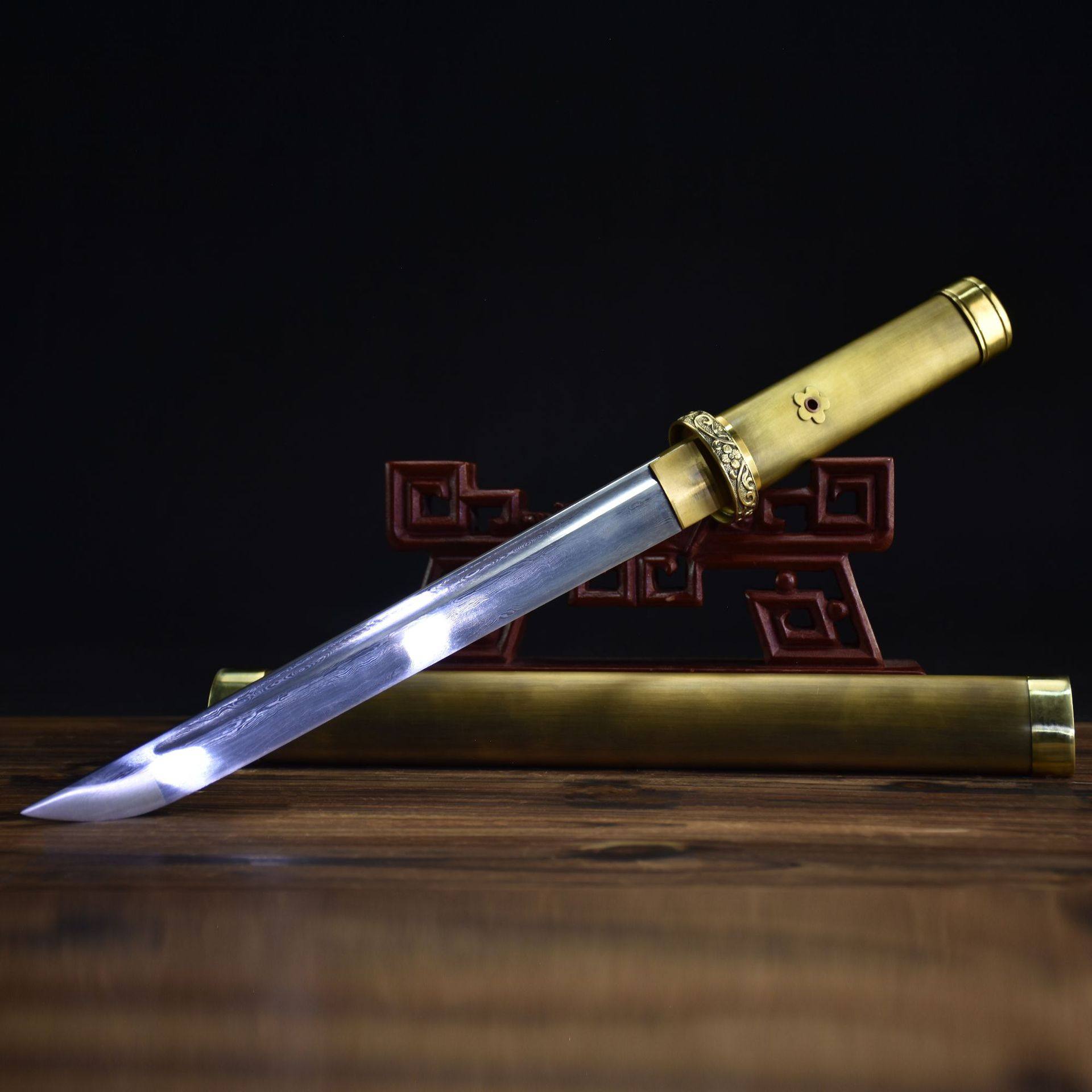 龙泉市刀剑花纹钢手工包铜一体唐横刀短款防身影视宝剑收藏未开刃,特色手工艺,剑袋,淘宝优惠券,粉丝福利购,淘宝优惠卷