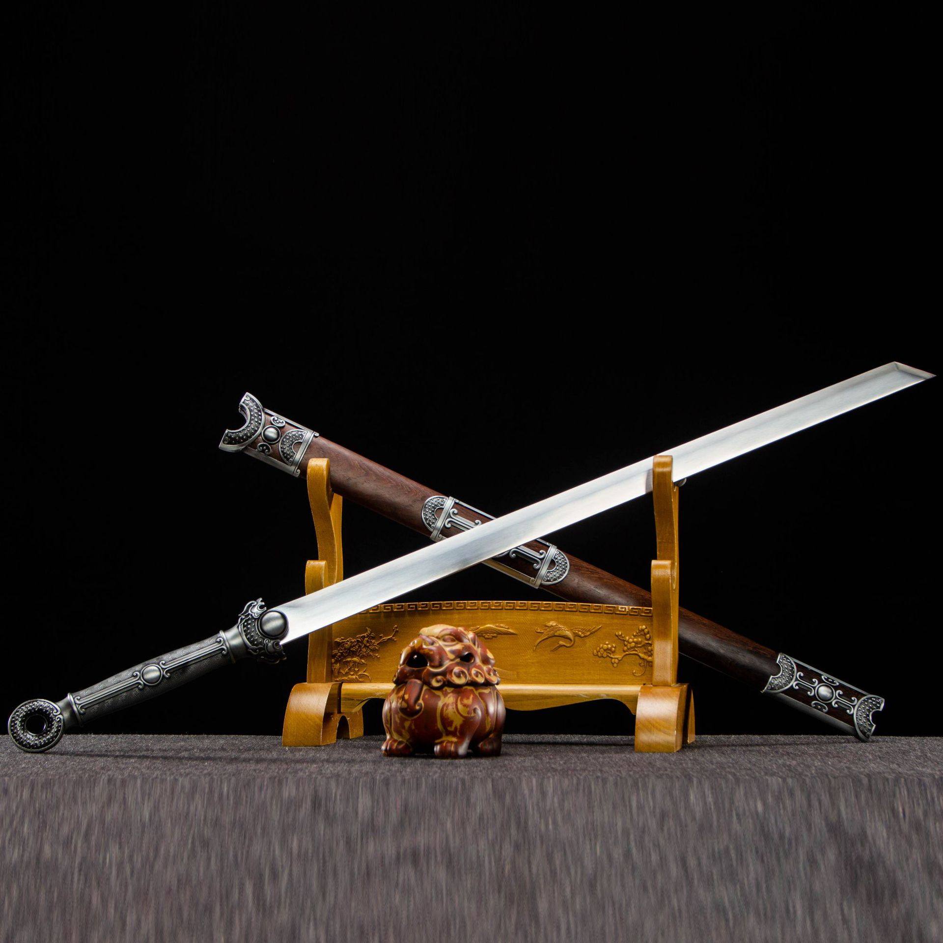 龙泉市刀剑高锰钢龙骨一体汉环手唐横刀手工锻打宝剑冷兵器未开刃,特色手工艺,剑袋,淘宝优惠券,粉丝福利购,淘宝优惠卷