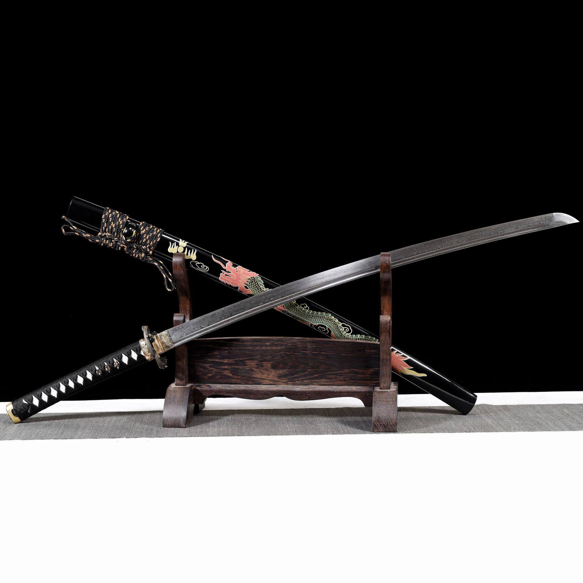 龙泉市刀剑一体花纹钢手工锻打日式指挥打刀太刀影视硬宝剑未开刃,特色手工艺,剑袋,淘宝优惠券,粉丝福利购,淘宝优惠卷