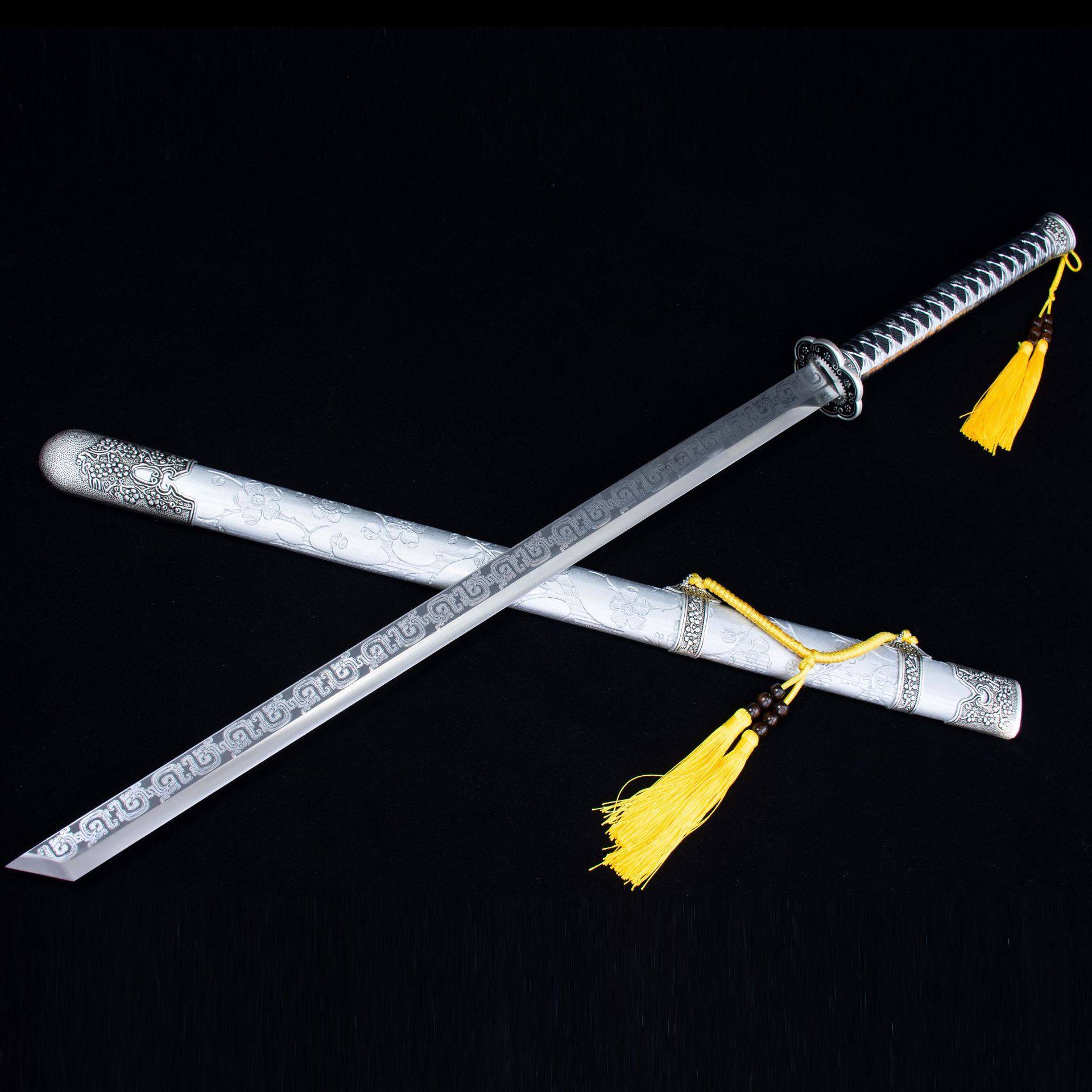 龙泉市刀剑手工锻打高锰钢唐横刀一体硬宝剑直绣春刀冷兵器未开刃,特色手工艺,剑袋,淘宝优惠券,粉丝福利购,淘宝优惠卷