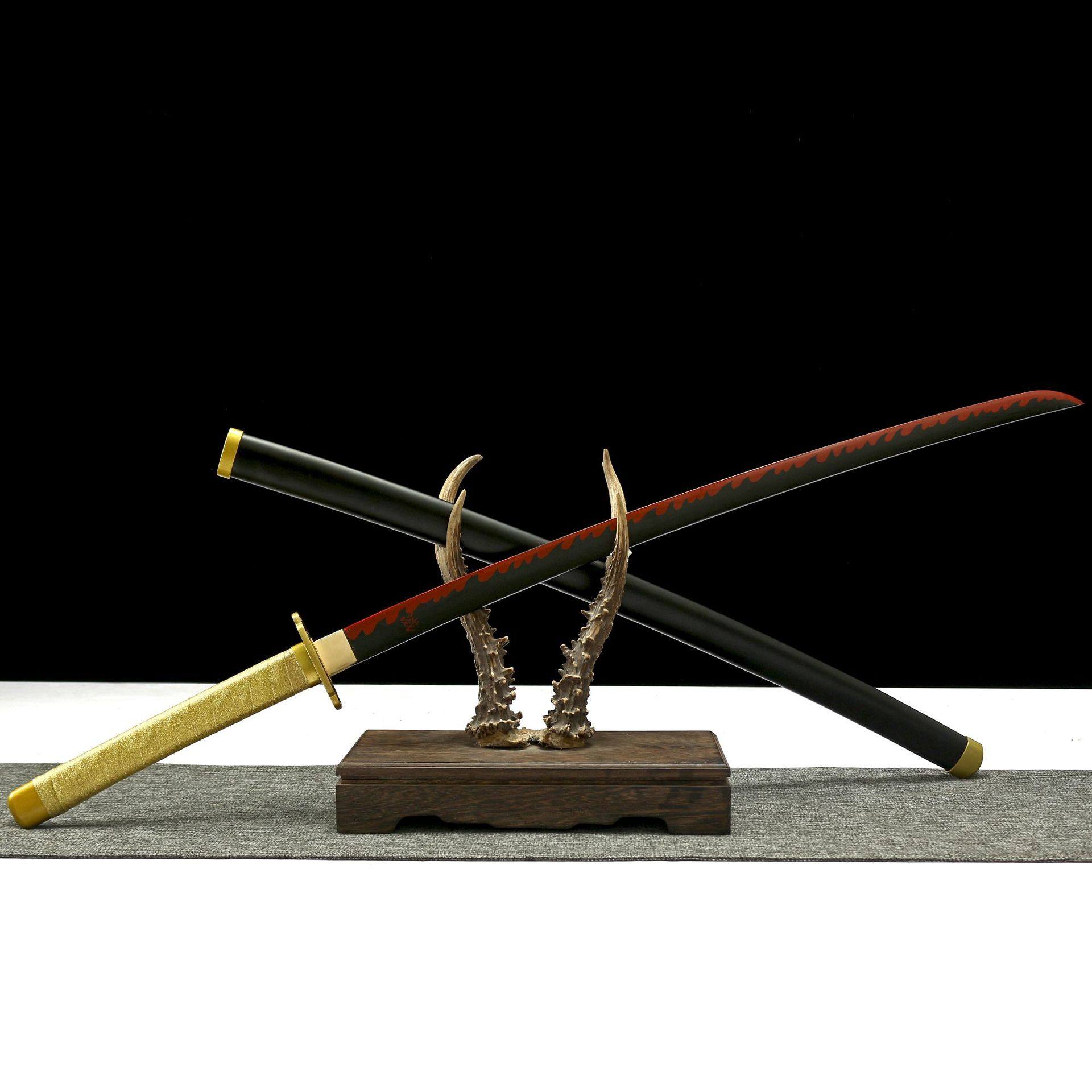 龙泉市刀剑手工锻打日式指挥刀1045钢鬼灭之刃继国缘一宝剑未开刃,特色手工艺,剑袋,淘宝优惠券,粉丝福利购,淘宝优惠卷