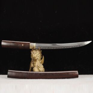 龙泉市刀剑T10烧刃日式居合肋差短刀影视小乌丸宝剑Katana未开刃