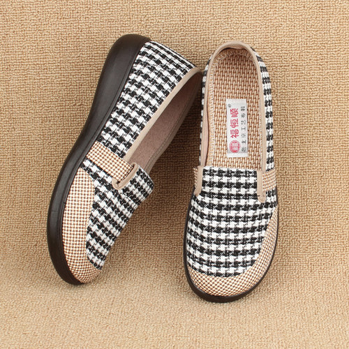 踩屎感软底透气平底老北京布鞋