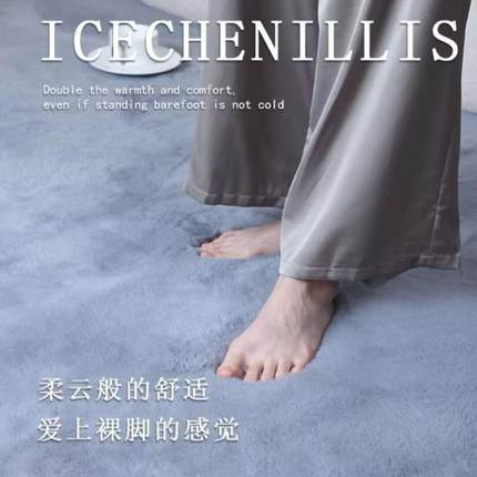 2024新款加厚仿兔毛地毯卧室客厅茶几毯床边床下主卧飘窗毛绒地垫