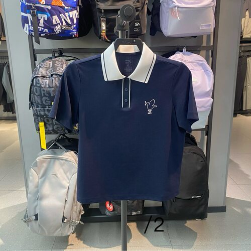 安踏学院风polo衫短袖女子