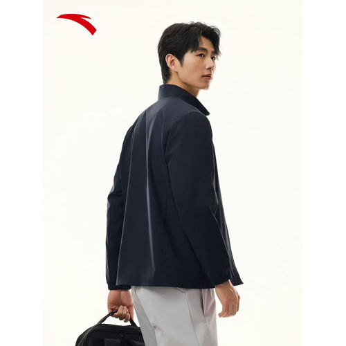 安踏立领针织外套男士冬季