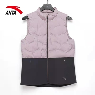 安踏羽绒马甲女士2021冬季新款跑步运动外穿保暖鸭绒服162145905