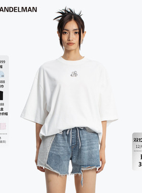 【精选3折】ANN ANDELMAN男女同款金属LOGO弹力短袖T恤OS版型