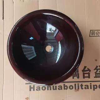 台上盆半嵌入式洗手盆圆形单盆台半嵌入式洗脸盆
