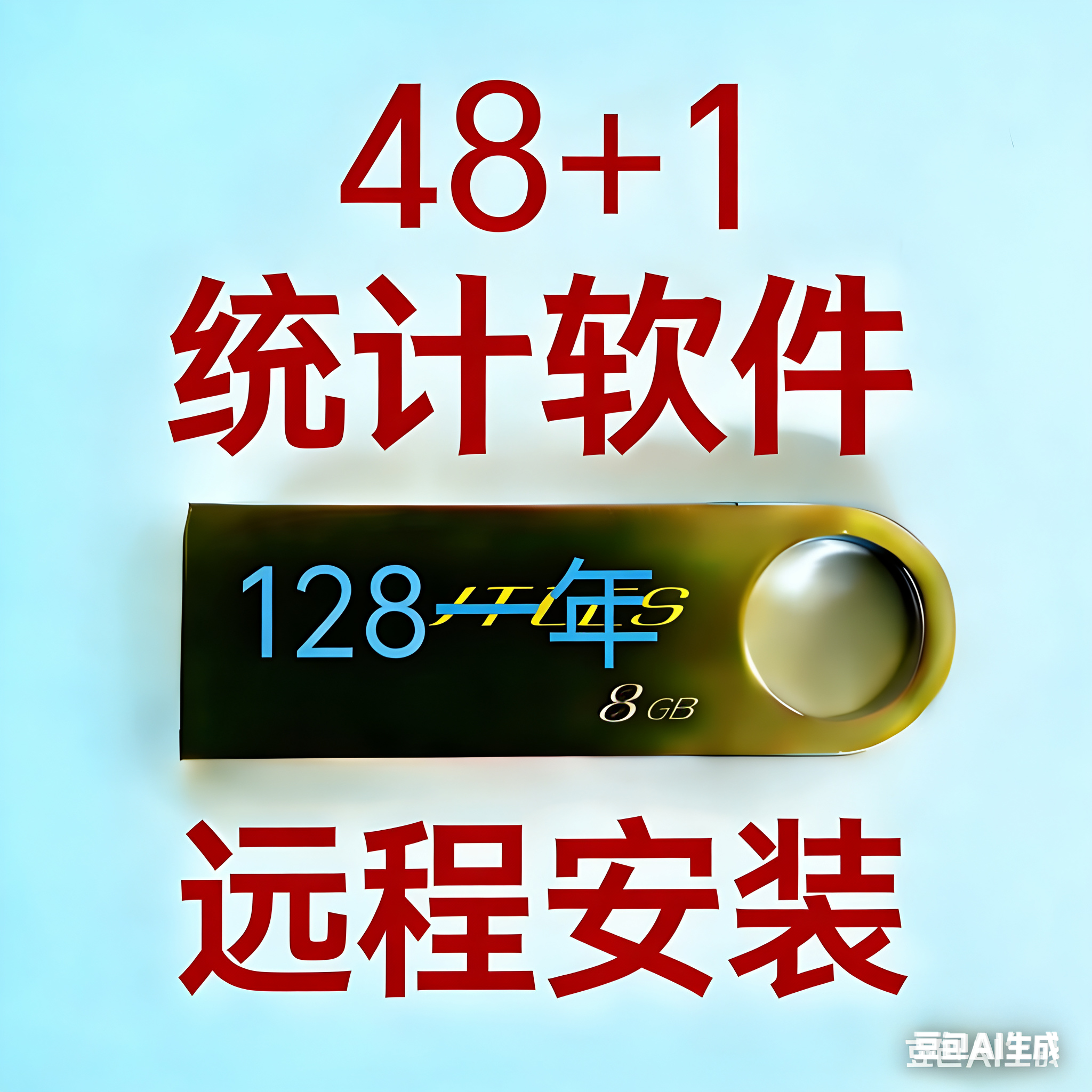 48+1统计器 统计软件 发快递U盘 维护一年 智能识别 高效统计