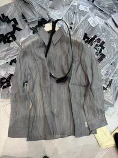 衬衫 翻领长袖 配腰带休闲百搭气质衬衣 family欧货2026春夏时尚 Big