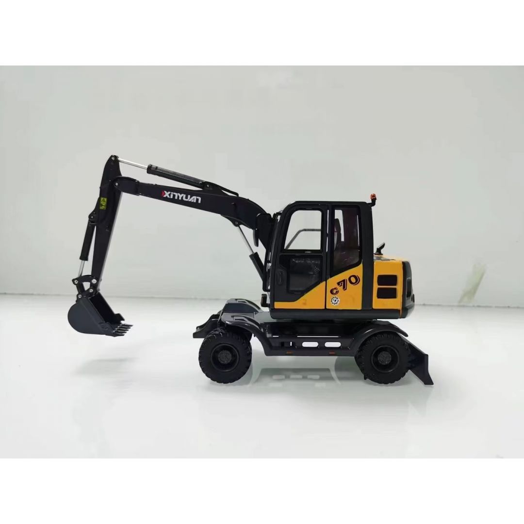 新源挖机c70w型号1比30仿真模型男孩玩具车仿真模型挖土机挖机