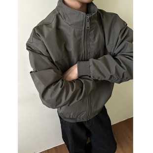 美式潮牌教练飞行员夹克男三防立领复古上衣秋冬款工装百搭羽绒服