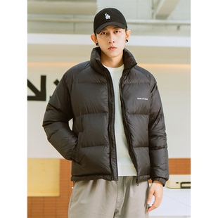 冬季 白鸭绒羽绒服男2025新款 立领无性别学生百搭外套 痞帅短款 美式