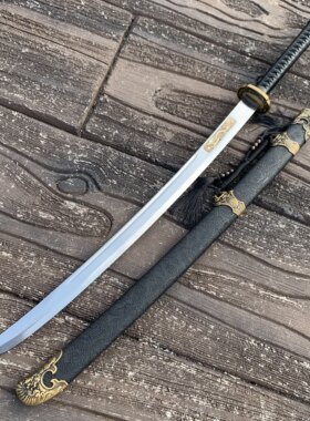 龙泉绣春刀高锰钢一体锻打雁翎刀手工镜面研磨清刀影视道具未开刃