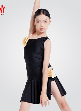 NY纳艺儿童拉丁舞表演服少儿弹力舞蹈练功服女童拉丁舞套装23251Z