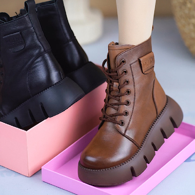 无注册马丁靴纯羊毛纯牛皮