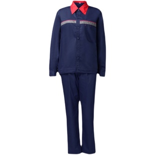 加油站长袖工作服套装工厂油库运输男女藏青色半袖薄款防静电工装