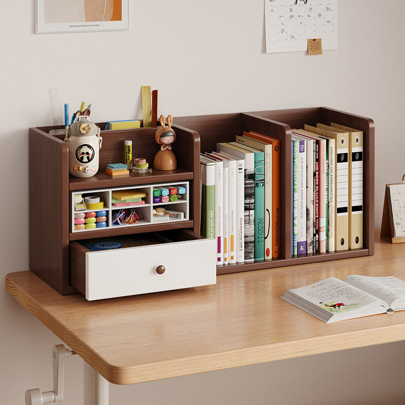 桌面书架桌上置物架立式多层书桌写字台收纳架简易书柜学生家用