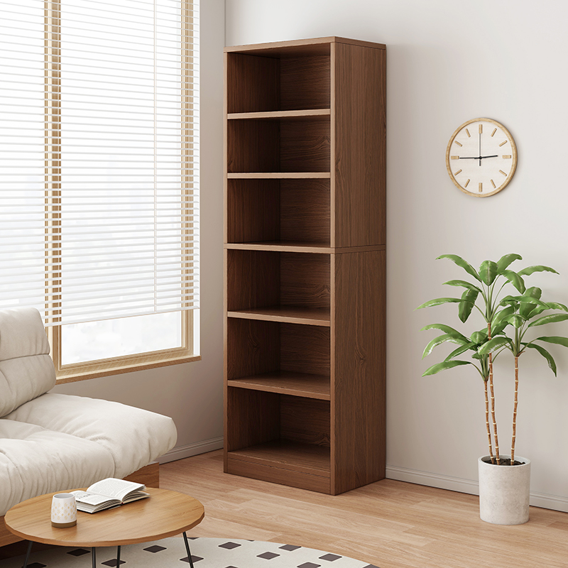 书架落地置物架卧室客厅简易窄缝收纳柜多层展示架家用书柜置物柜