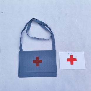 医务兵书包卫生员书包红十字袖章医生背包红袖章复古红色文创书包