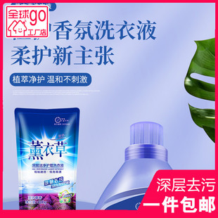 昕白洗衣液薰衣草香家庭装 礼品低泡易漂洗深层清洁护色护衣无磷