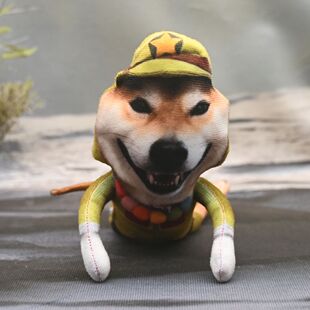 抽象巴嘎狗玩偶有骨铁丝扭动娃娃周边无白边生日礼物可凹造型