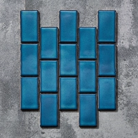 Керамическая полоса, красная мозаика, украшение для сети магазинов, украшение для ванной комнаты, кухни, бассейн, бар, синий