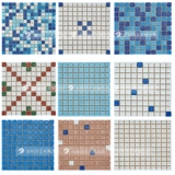 Бассейн, дорожная нескользящая розовая синяя белая стеклянная мозаика