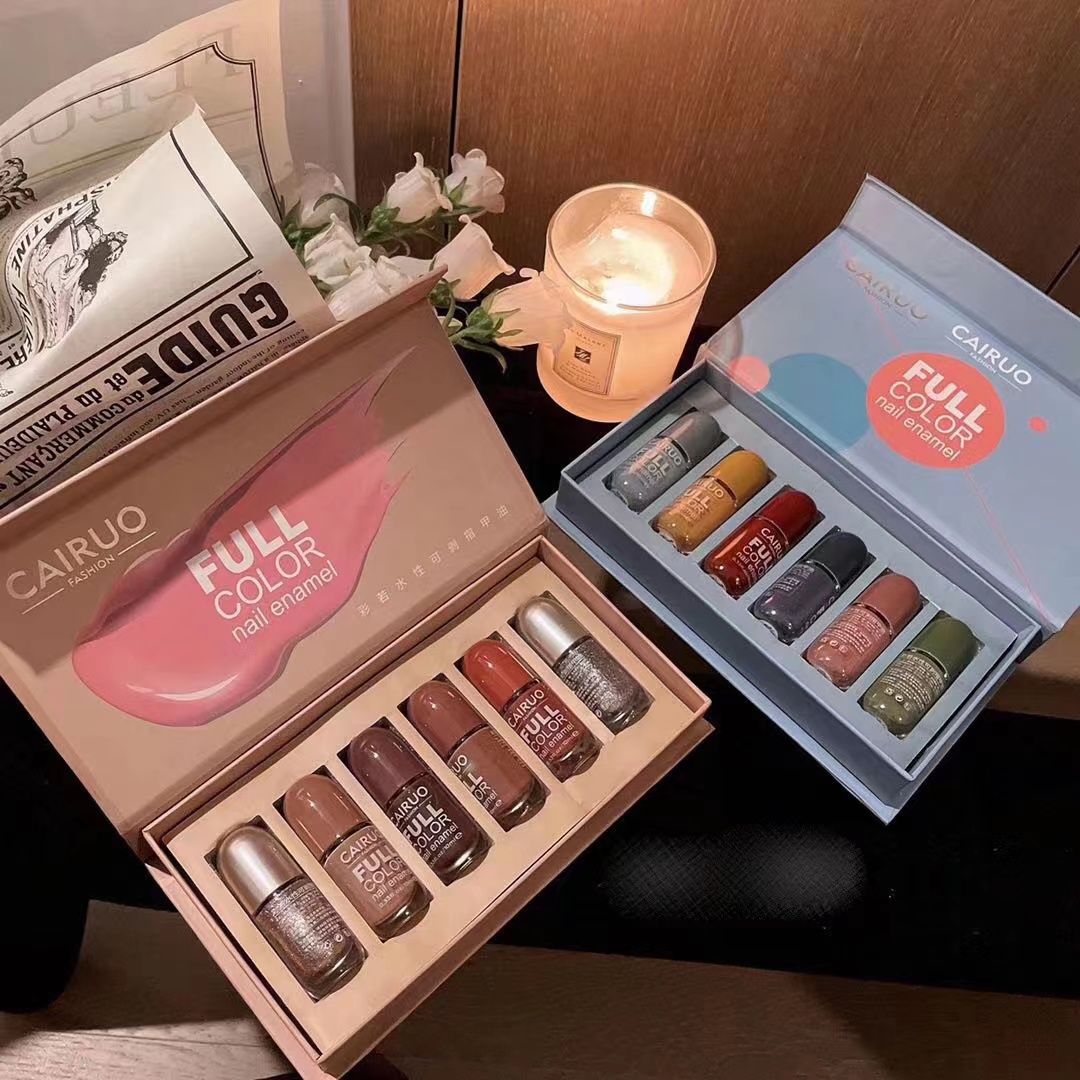 指甲油免烤持久快干秋冬色系2022年新款免考速干套装全套初学者