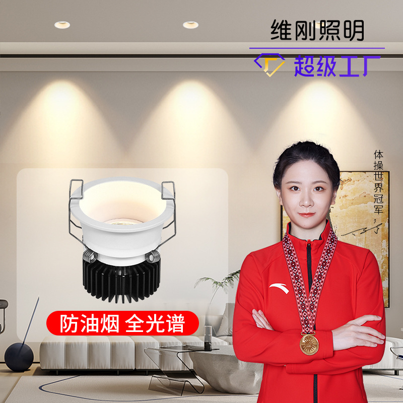 LED主灯照明窄边全光谱筒灯ob