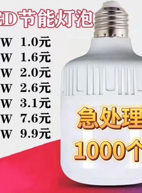 led灯泡超亮E27螺口家用照明球泡灯工厂车间大功率节能灯泡