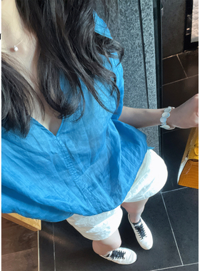 遇儿推荐【白色亚麻短裤高腰显瘦】气质时尚短裤20250087