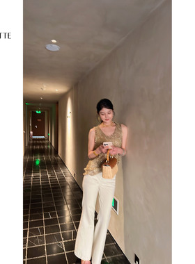 遇儿推荐【必拍一套～静奢风】气质咖色背心半身裙套装20250029