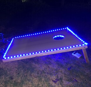 彩色灯带沙包板 玉米洞豆袋投掷板 户外运动游戏沙袋包邮 90X60CM