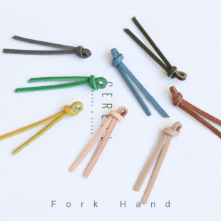 叉子手工mini饺子包配件龙骧纹理皮条拉链头拉锁头装 饰条拉链带