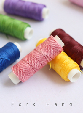 叉子手工diy工具皮革专用手缝线圆蜡线箱包皮具缝纫线皮艺材料