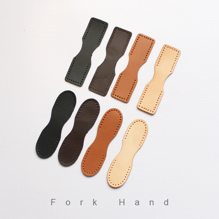 手工拼布包带配件方形方圆形斜背带包带头真皮皮头3.2cm挂耳搭扣