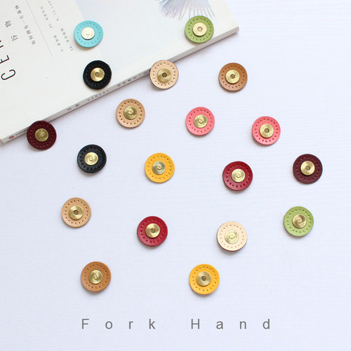 手工diy拼布布艺皮艺吸铁扣