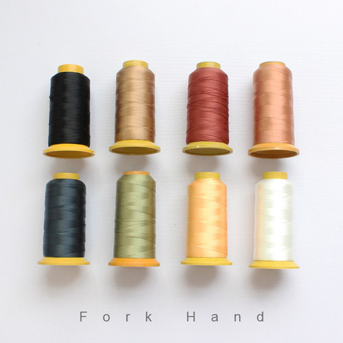 叉子手工皮革线涤纶线股加强diy